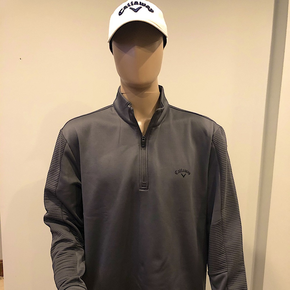 Callaway 1/4 Zip Golf Pullover, Gray, Sz XL